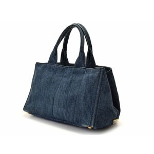Prada Blue Tote Denim Canapa
